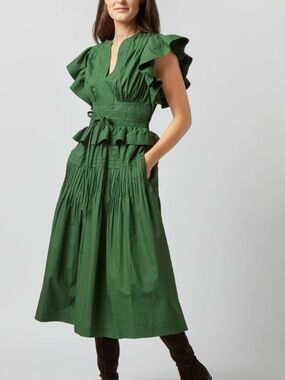 green Ulla Johnson dress size 14